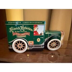 Heinrich Haeberlein of Nuremberg Vintage Tin Truck with Wind-Up Music Box